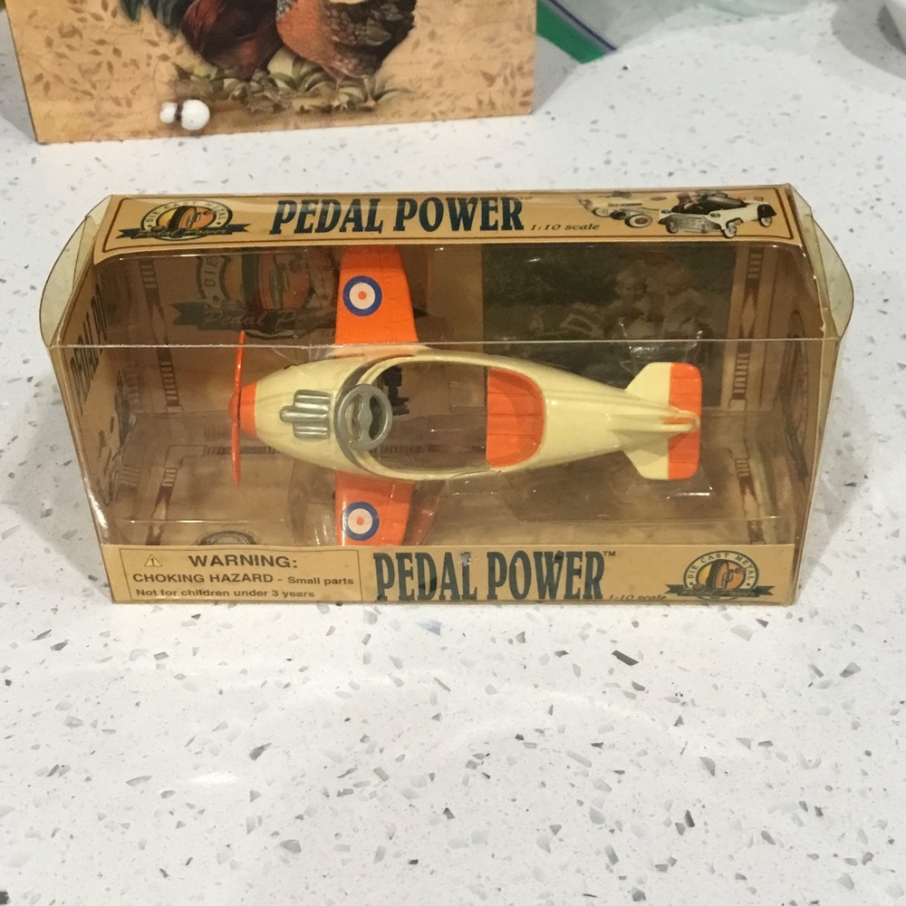 Kids Toy Airplane - Cream & Orange